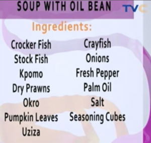 Soup with oil bean 