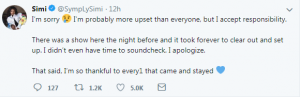 Simi Apologizes