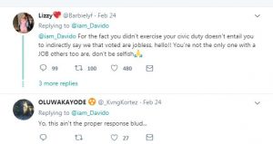 See reactions to Davido's reason for not voting in the 2019 elections