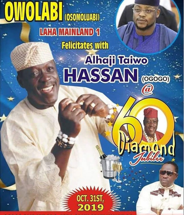 Veteran Nollywood actor Alhaji Taiwo Hassan aka Ogogo turns 60yrs