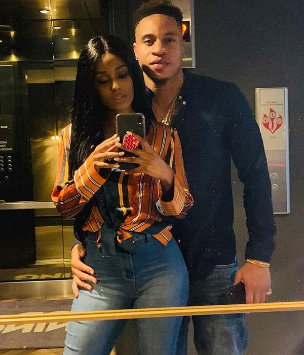 Nigerian-born US singer and actor, Rotimi poses with his S.A girlfriend