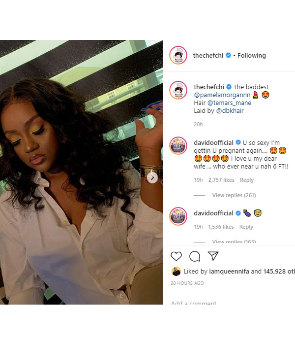 Davido hints Chioma that she is about to get pregnant again