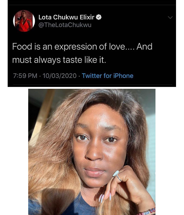 Lota Chukwu- Food is an expression of Love